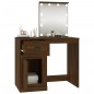 vidaXL Tocador con LED madera contrachapada marrón roble 90x50x132,5cm vidaXL Tocador con LED madera contrachapada marrón roble 90x50x132,5cm