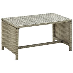 vidaXL Mesa de centro de ratán sintético gris 70x40x38 cm