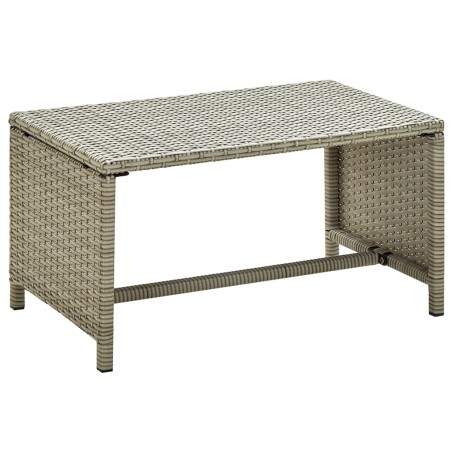 vidaXL Mesa de centro de ratán sintético gris 70x40x38 cm