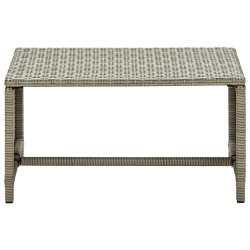 vidaXL Mesa de centro de ratán sintético gris 70x40x38 cm