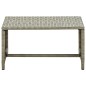 vidaXL Mesa de centro de ratán sintético gris 70x40x38 cm vidaXL Mesa de centro de ratán sintético gris 70x40x38 cm
