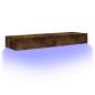 vidaXL Muebles de TV con luces LED 2 uds roble ahumado 60x35x15,5 cm vidaXL Muebles de TV con luces LED 2 uds roble ahumado 60x35x15,5 cm