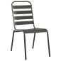 vidaXL Juego de comedor para jardín 9 piezas acero gris oscuro vidaXL Juego de comedor para jardín 9 piezas acero gris oscuro