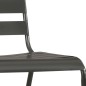 vidaXL Juego de comedor para jardín 9 piezas acero gris oscuro vidaXL Juego de comedor para jardín 9 piezas acero gris oscuro