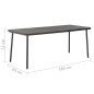vidaXL Juego de comedor para jardín 9 piezas acero gris oscuro vidaXL Juego de comedor para jardín 9 piezas acero gris oscuro