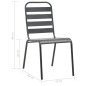 vidaXL Juego de comedor para jardín 9 piezas acero gris oscuro vidaXL Juego de comedor para jardín 9 piezas acero gris oscuro