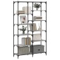 vidaXL Estantería hierro y madera ingeniería gris Sonoma 100x32x170 cm