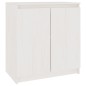 vidaXL Armario auxiliar madera maciza de pino blanco 60x36x65 cm vidaXL Armario auxiliar madera maciza de pino blanco 60x36x65 cm