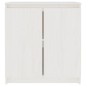 vidaXL Armario auxiliar madera maciza de pino blanco 60x36x65 cm vidaXL Armario auxiliar madera maciza de pino blanco 60x36x65 cm