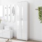 vidaXL Armario de pasillo aglomerado blanco brillante 55x25x189cm