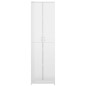 vidaXL Armario de pasillo aglomerado blanco brillante 55x25x189cm