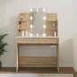 vidaXL Tocador con LED color roble Sonoma 96x40x142 cm vidaXL Tocador con LED color roble Sonoma 96x40x142 cm