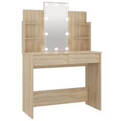 vidaXL Tocador con LED color roble Sonoma 96x40x142 cm