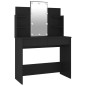 vidaXL Tocador con luces LED negro 96x40x142 cm vidaXL Tocador con luces LED negro 96x40x142 cm