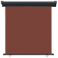 vidaXL Toldo lateral de balcón marrón 160x250 cm vidaXL Toldo lateral de balcón marrón 160x250 cm