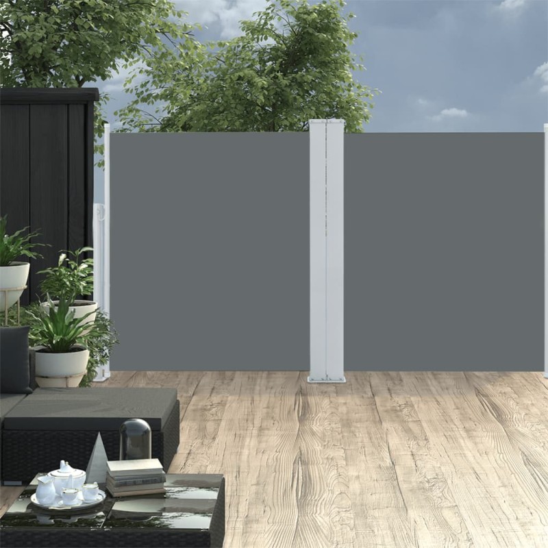 vidaXL Toldo lateral retráctil gris antracita 140x600 cm vidaXL Toldo lateral retráctil gris antracita 140x600 cm