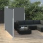 vidaXL Toldo lateral retráctil gris antracita 140x600 cm vidaXL Toldo lateral retráctil gris antracita 140x600 cm