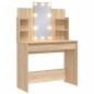 vidaXL Tocador con luces LED roble Sonoma 96x40x142 cm vidaXL Tocador con luces LED roble Sonoma 96x40x142 cm