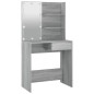 vidaXL Juego de tocador con LED madera contrachapada gris Sonoma vidaXL Juego de tocador con LED madera contrachapada gris Sonoma