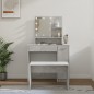 vidaXL Juego de tocador con LED madera contrachapada gris hormigón vidaXL Juego de tocador con LED madera contrachapada gris hormigón