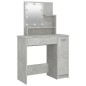 vidaXL Juego de tocador con LED madera contrachapada gris hormigón vidaXL Juego de tocador con LED madera contrachapada gris hormigón