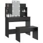 vidaXL Juego de tocador con LED madera contrachapada negro vidaXL Juego de tocador con LED madera contrachapada negro
