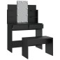 vidaXL Juego de tocador con LED madera contrachapada negro vidaXL Juego de tocador con LED madera contrachapada negro