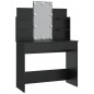 vidaXL Juego de tocador con LED madera contrachapada negro vidaXL Juego de tocador con LED madera contrachapada negro