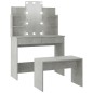 vidaXL Juego de tocador con LED madera contrachapada gris hormigón vidaXL Juego de tocador con LED madera contrachapada gris hormigón
