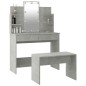 vidaXL Juego de tocador con LED madera contrachapada gris hormigón vidaXL Juego de tocador con LED madera contrachapada gris hormigón