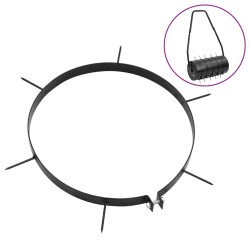 vidaXL Abrazadera para aireador césped con pinchos 5 uds hierro Ø30cm