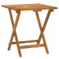 vidaXL Mesa y sillas plegables terraza 3 pzas y cojines madera acacia 