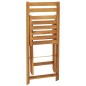 vidaXL Mesa y sillas plegables terraza 3 pzas y cojines madera acacia 