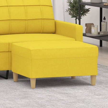 vidaXL Reposapiés de tela amarillo claro 70x55x41 cm