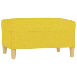 vidaXL Reposapiés de tela amarillo claro 70x55x41 cm