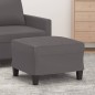 vidaXL Reposapiés de cuero sintético gris 60x50x41 cm vidaXL Reposapiés de cuero sintético gris 60x50x41 cm