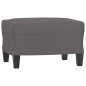vidaXL Reposapiés de cuero sintético gris 60x50x41 cm vidaXL Reposapiés de cuero sintético gris 60x50x41 cm