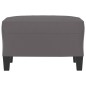 vidaXL Reposapiés de cuero sintético gris 60x50x41 cm vidaXL Reposapiés de cuero sintético gris 60x50x41 cm