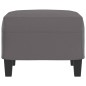 vidaXL Reposapiés de cuero sintético gris 60x50x41 cm vidaXL Reposapiés de cuero sintético gris 60x50x41 cm