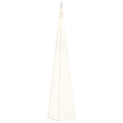 vidaXL Cono de luz navideño 30 LED blanco cálido 60 cm acrílico