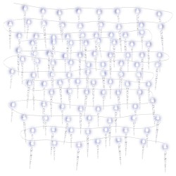 vidaXL Luces carámbano Navidad 200 LED blanco frío acrílico PVC 20 m