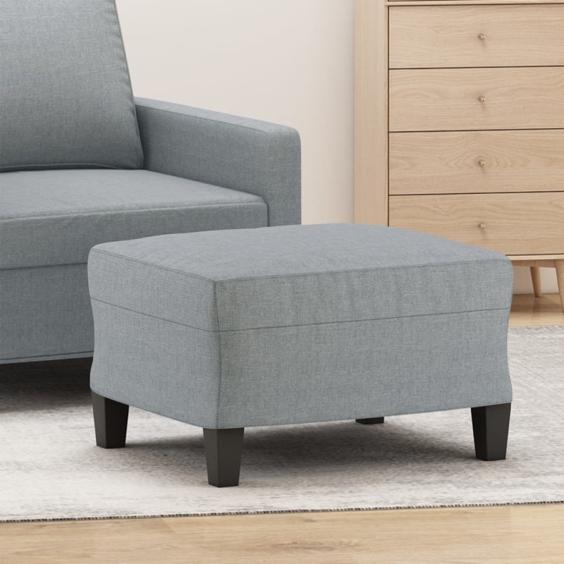 vidaXL Reposapiés de tela gris claro 60x50x41 cm vidaXL Reposapiés de tela gris claro 60x50x41 cm