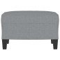 vidaXL Reposapiés de tela gris claro 60x50x41 cm vidaXL Reposapiés de tela gris claro 60x50x41 cm