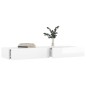 vidaXL Mueble para TV con luces LED blanco brillante 120x35x15,5 cm