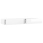 vidaXL Mueble para TV con luces LED blanco brillante 120x35x15,5 cm
