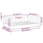 vidaXL Cama para perros madera maciza de pino 95,5x65,5x28 cm