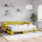 vidaXL Sofá cama nido con cajones terciopelo amarillo 80x200 cm vidaXL Sofá cama nido con cajones terciopelo amarillo 80x200 cm