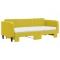 vidaXL Sofá cama nido con cajones terciopelo amarillo 80x200 cm vidaXL Sofá cama nido con cajones terciopelo amarillo 80x200 cm