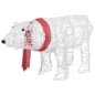 vidaXL Oso decorativo de Navidad con 45 LEDs acrílico 71x20x38 cm vidaXL Oso decorativo de Navidad con 45 LEDs acrílico 71x20x38 cm