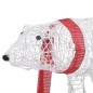vidaXL Oso decorativo de Navidad con 45 LEDs acrílico 71x20x38 cm vidaXL Oso decorativo de Navidad con 45 LEDs acrílico 71x20x38 cm